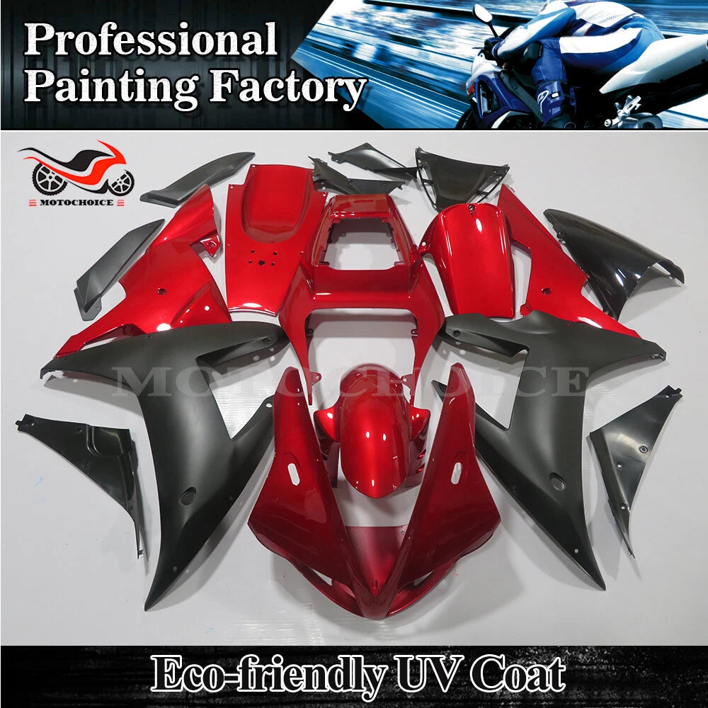 Fairing Kit for Yamaha YZF R1 (2002–2003) Red Black ABS Bodywork