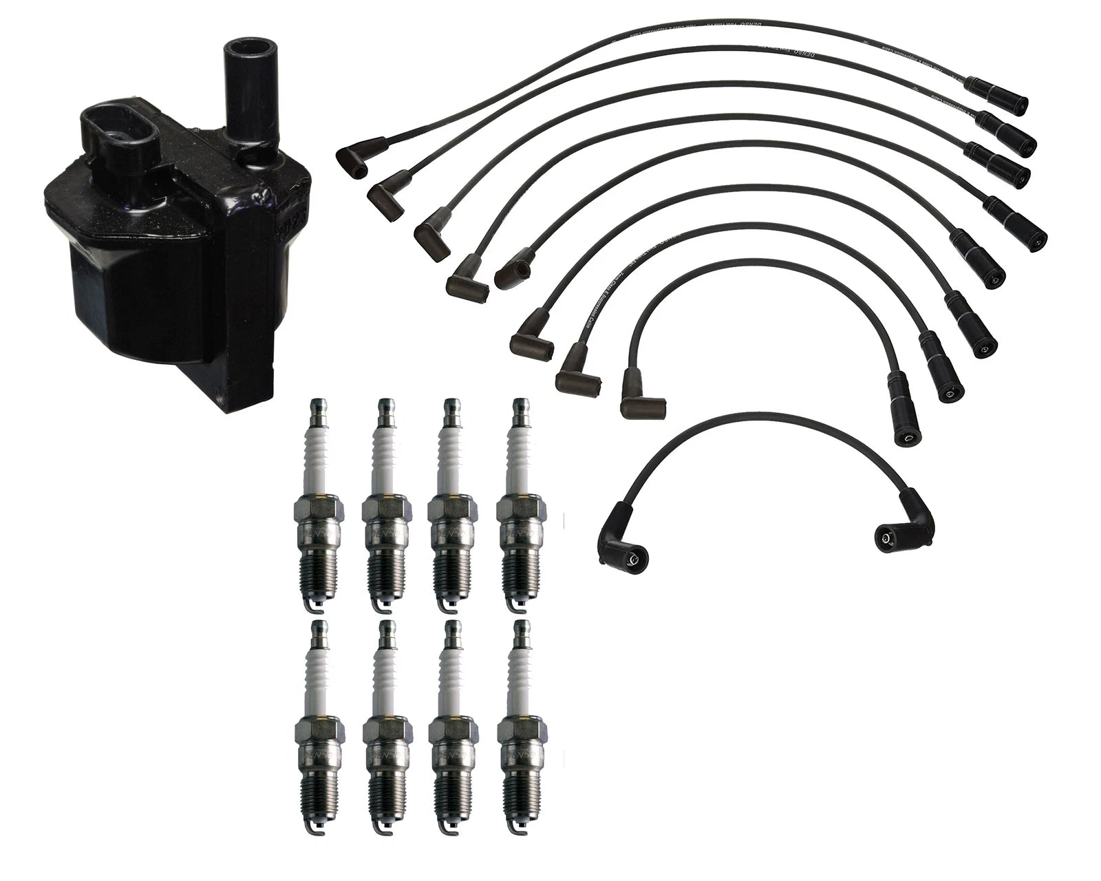 Denso Ignition Coil & Wire Set for GM 5.0L 5.7 V8 (1996–2002)