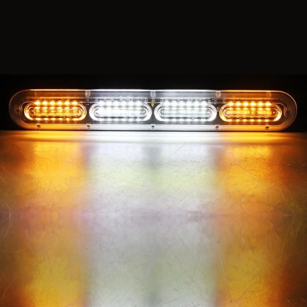 4X 24LED Amber/White Strobe Light Kit for Truck (Emergency Warning)