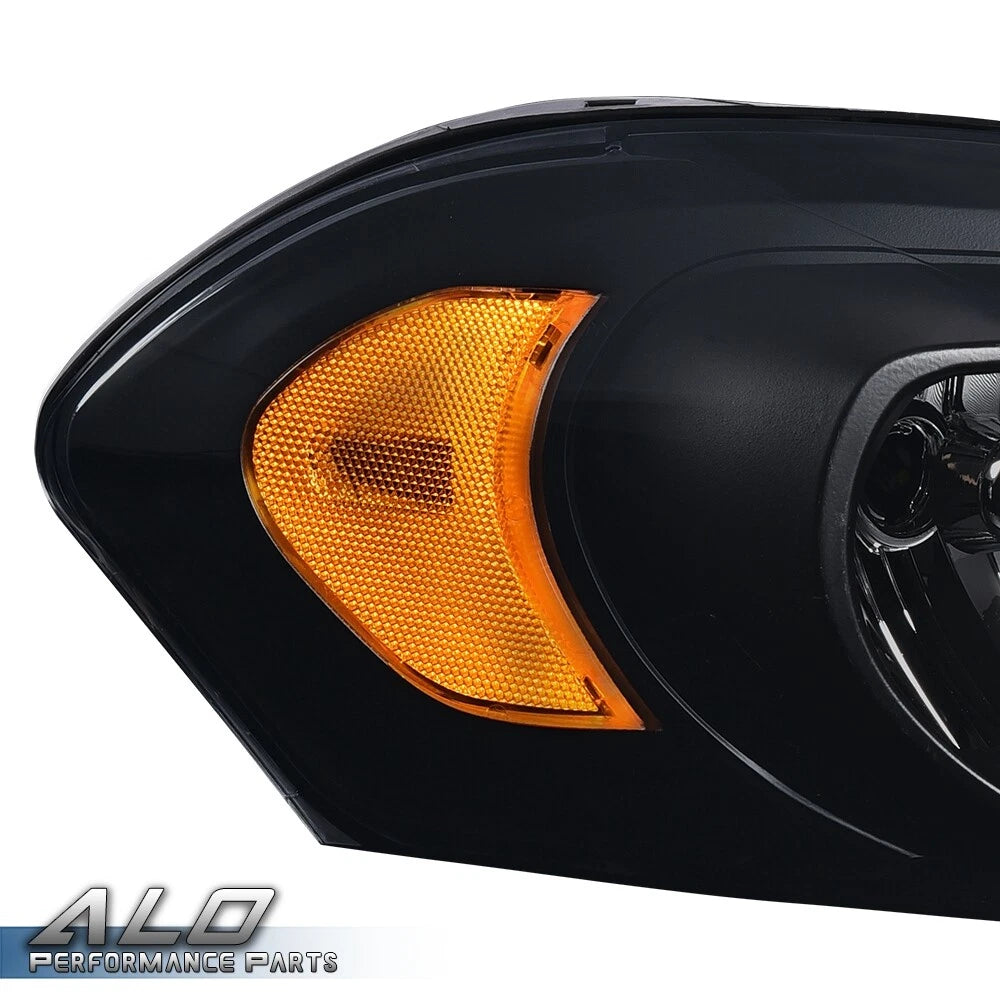 Amber Corner Black Headlights for Chevy Impala, Monte Carlo (2006–2013)