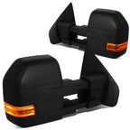 2X Powered Heated LED Turn Signal Towing Mirrors for Ford F150 (2004–2014)