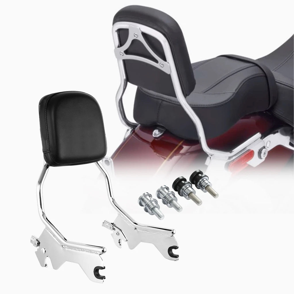 Sissybar Upright Backrest Docking Kit for Harley Softail Street Bob (2018–2023) Chrome
