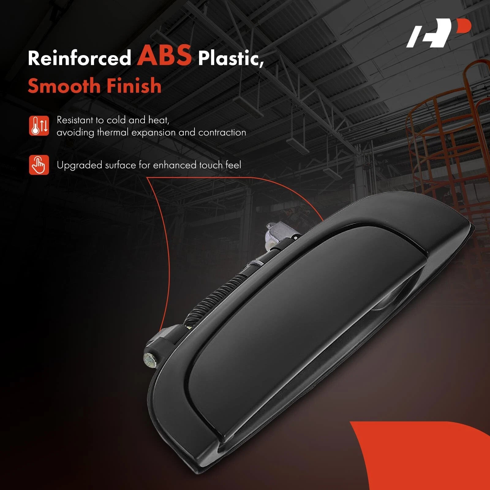 Rear Left Black Exterior Door Handle for Kia Rio Rio5 (2006–2011)