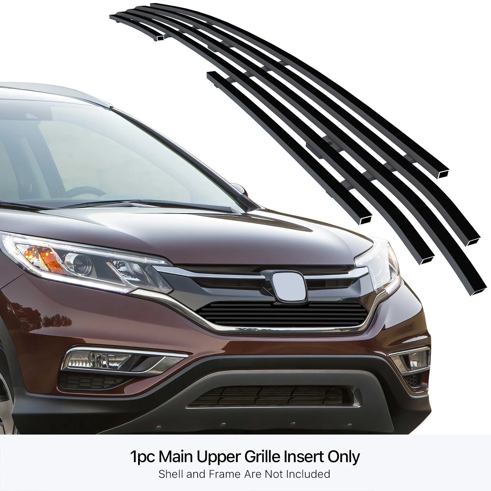 Stainless Steel Black Billet Grille Insert for Honda CR-V (2015-2016)