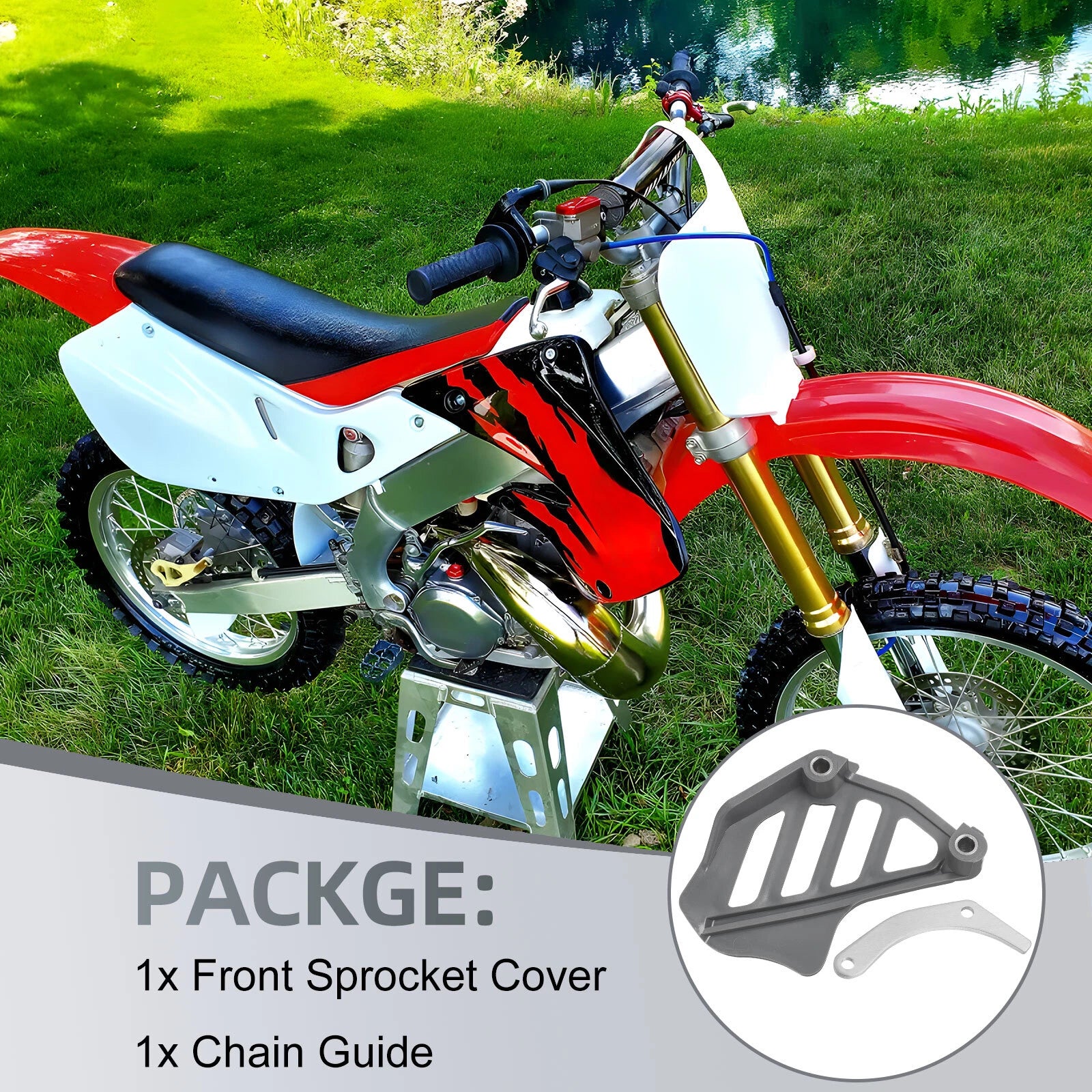 Front Sprocket Cover Chain Guide Case Saver for Honda CR125R (1998–2007)