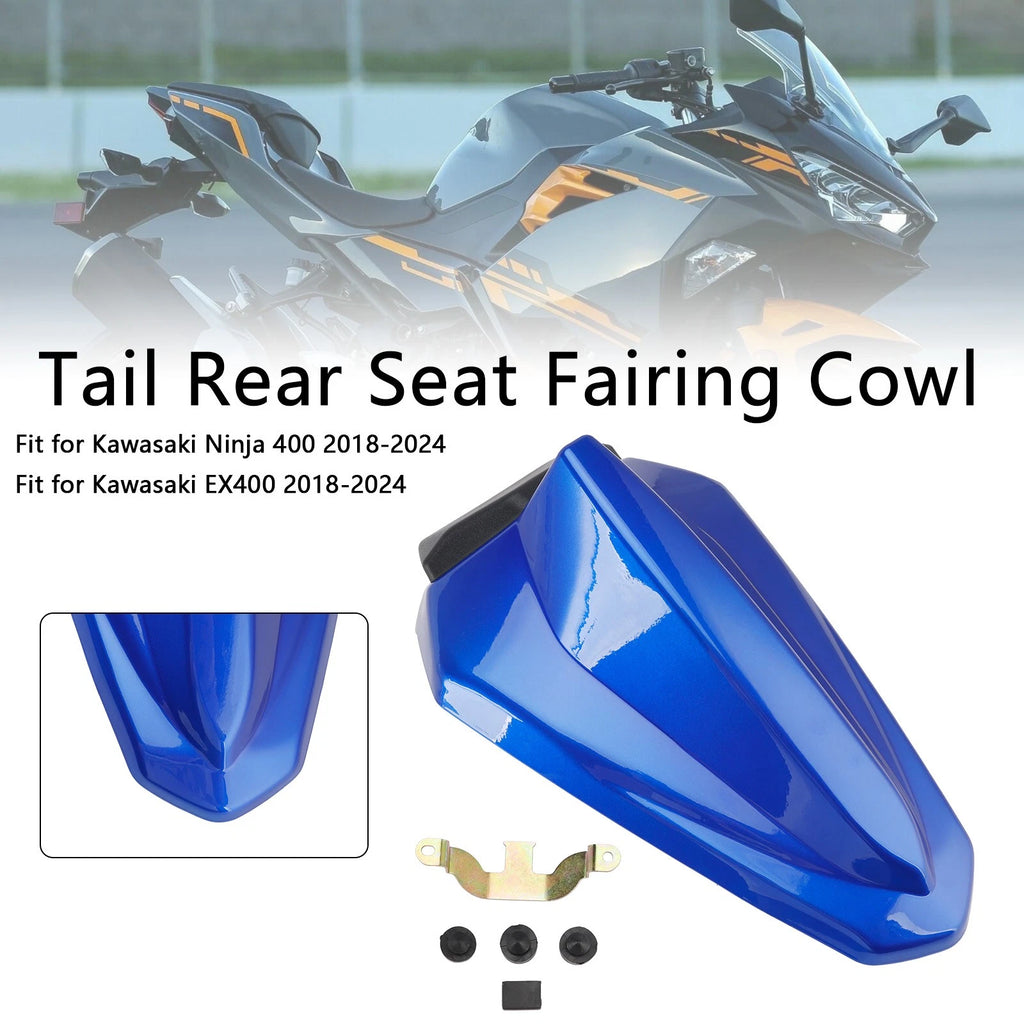 Racing Tail Rear Seat Fairing Cowl for Kawasaki Ninja 400 (2018–2024) Blue