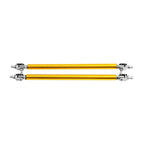 Adjustable Front Bumper Lip Splitter Strut Rod Tie Support Bar for Universal Gold