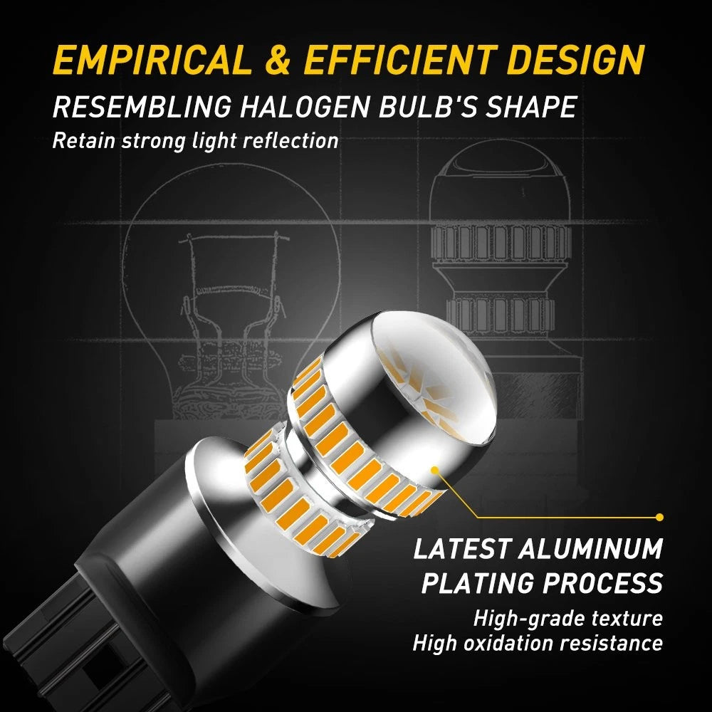 Set of 2 LED Amber Yellow Front Turn Signal Bulbs for Various Models