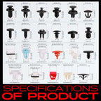 230Pcs Retainer Fastener Kit for Honda CR-V (2002-2006)