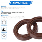 Set of 2 Oil Seal Rotary Shaft Seal FKM Rubber 35x50x10mm