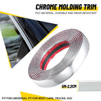 2.2CM Chrome Trim Molding Strip for Car Body Door Side Protector (16ft)