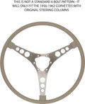 Steering Wheel Replacement for 1961–1962 Chevy Corvette (15 Inch)