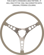 Steering Wheel Replacement for 1961–1962 Chevy Corvette (15 Inch)