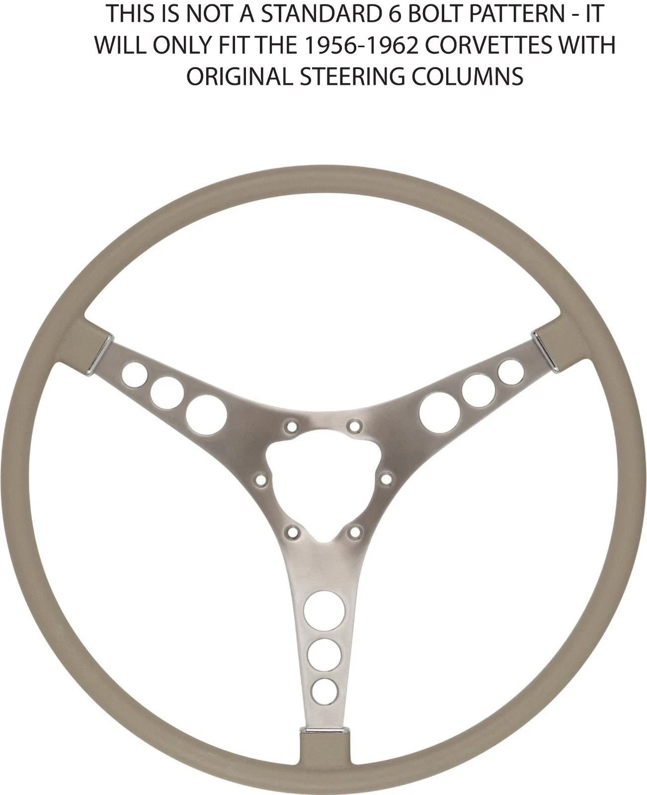 Steering Wheel Replacement for 1961–1962 Chevy Corvette (15 Inch)