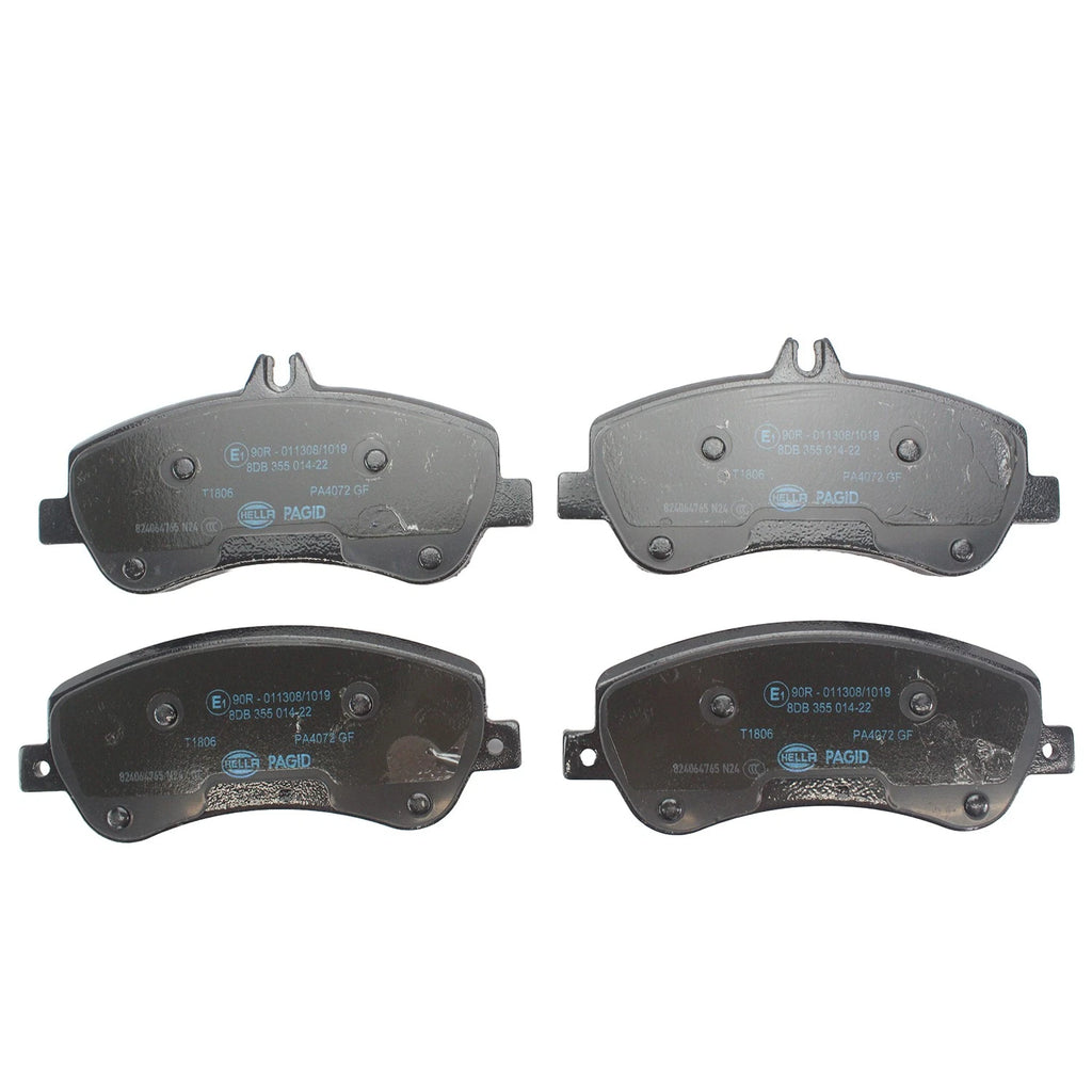 Set of 4 Hella Front Low-Metallic Brake Pads for MB X204 GLK250 GLK350