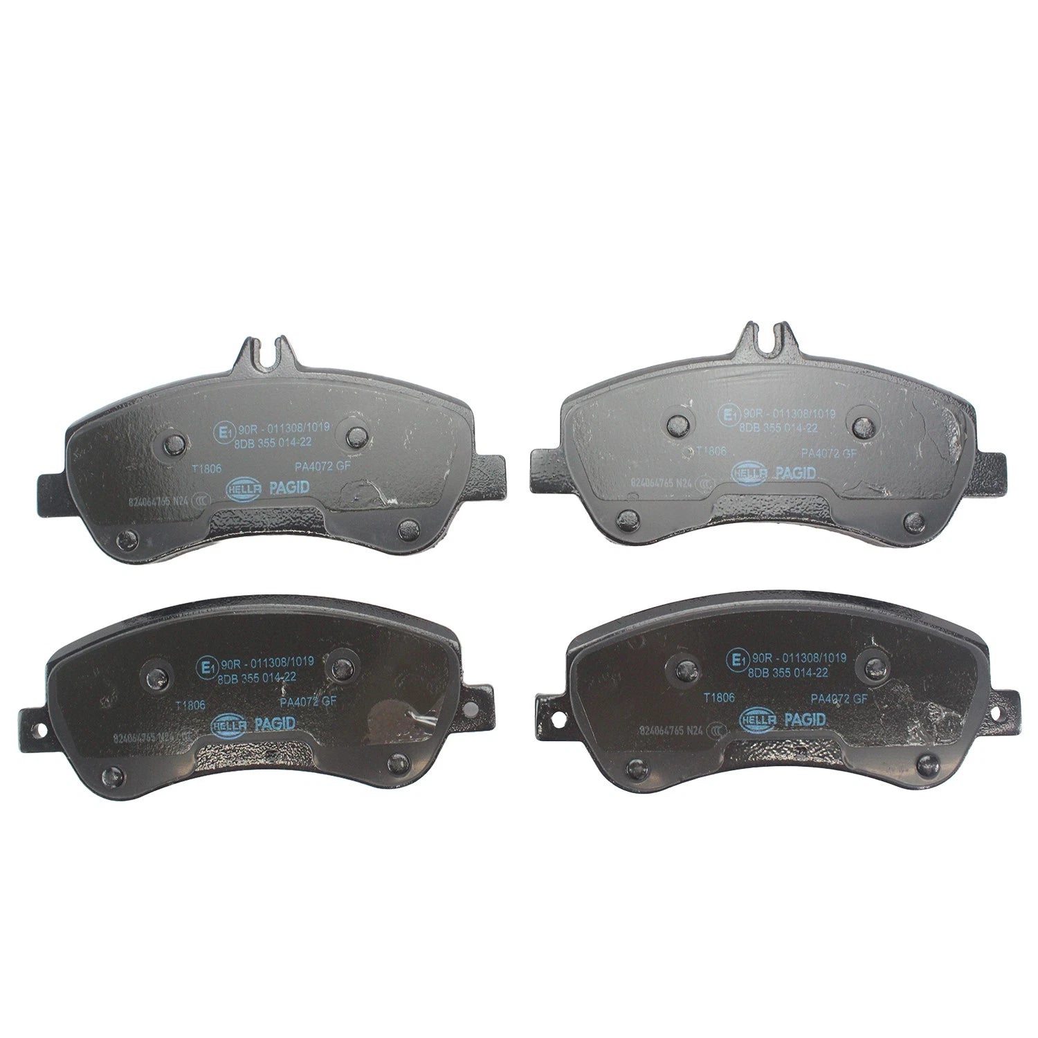 Set of 4 Hella Front Low-Metallic Brake Pads for MB X204 GLK250 GLK350