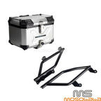 Silver Tail Box Luggage Case with Rack for Harley Softail FXLR (2018)