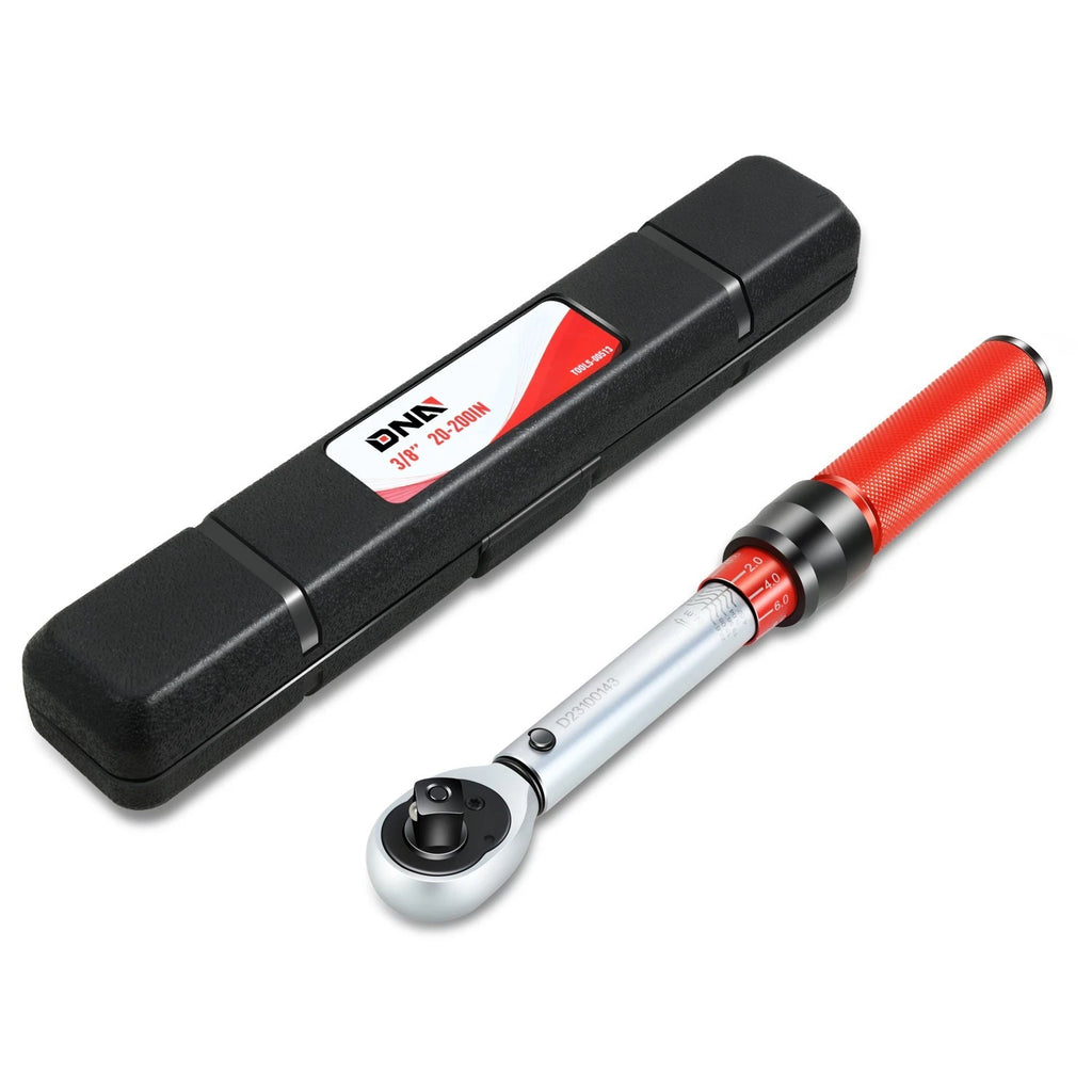 3/8" Adjustable Click Torque Wrench 20-200 IN-LB with Storage Box