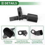 ABS Wheel Speed Sensor for Audi A1 A3 TT Q3 (No.WHT003861/WHT003861A)