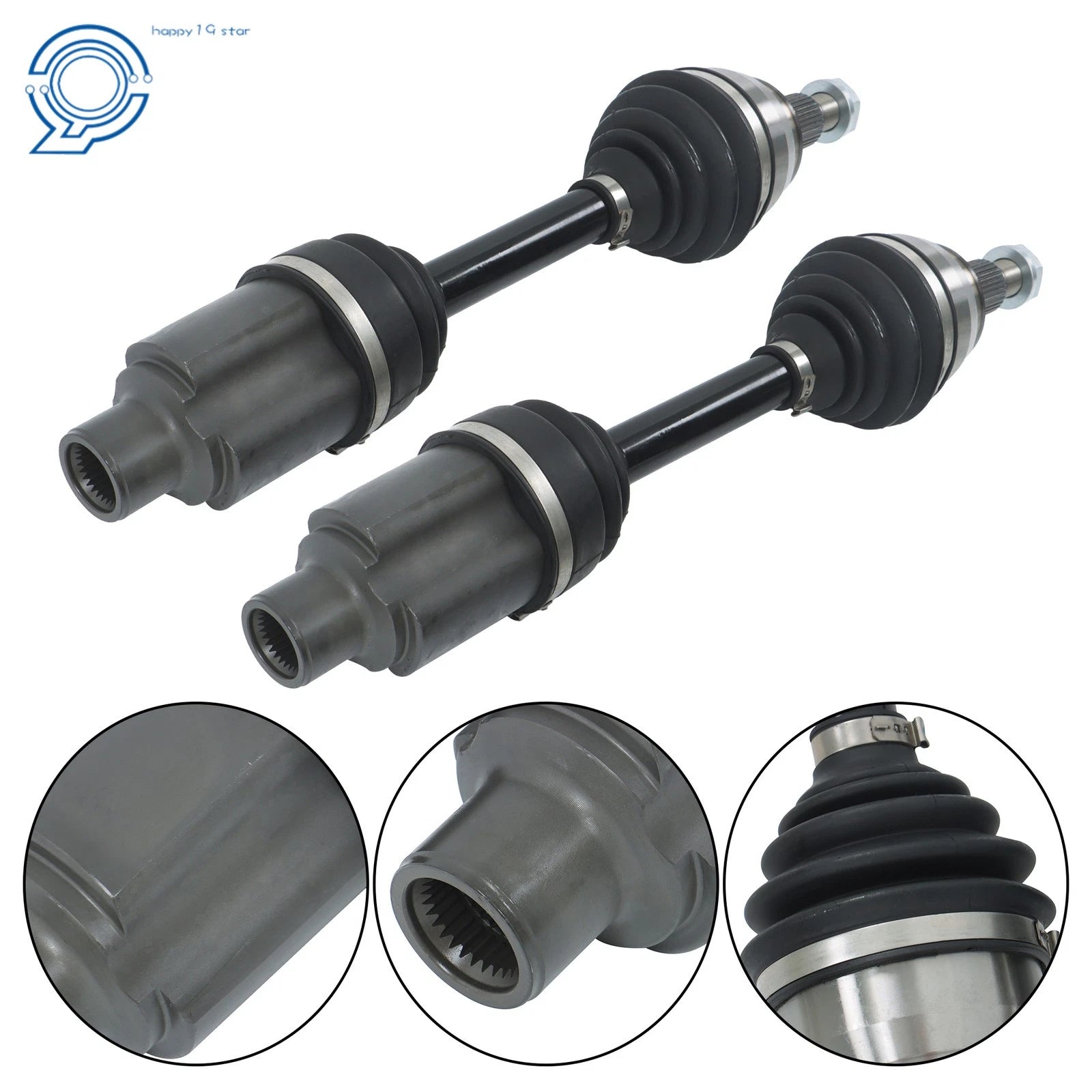 Set of 2 Front CV Axle Shafts for Dodge Ram 1500 (2002–2010)