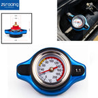 Thermost Radiator Cap Cover + Water Temp Gauge 1.1Bar for