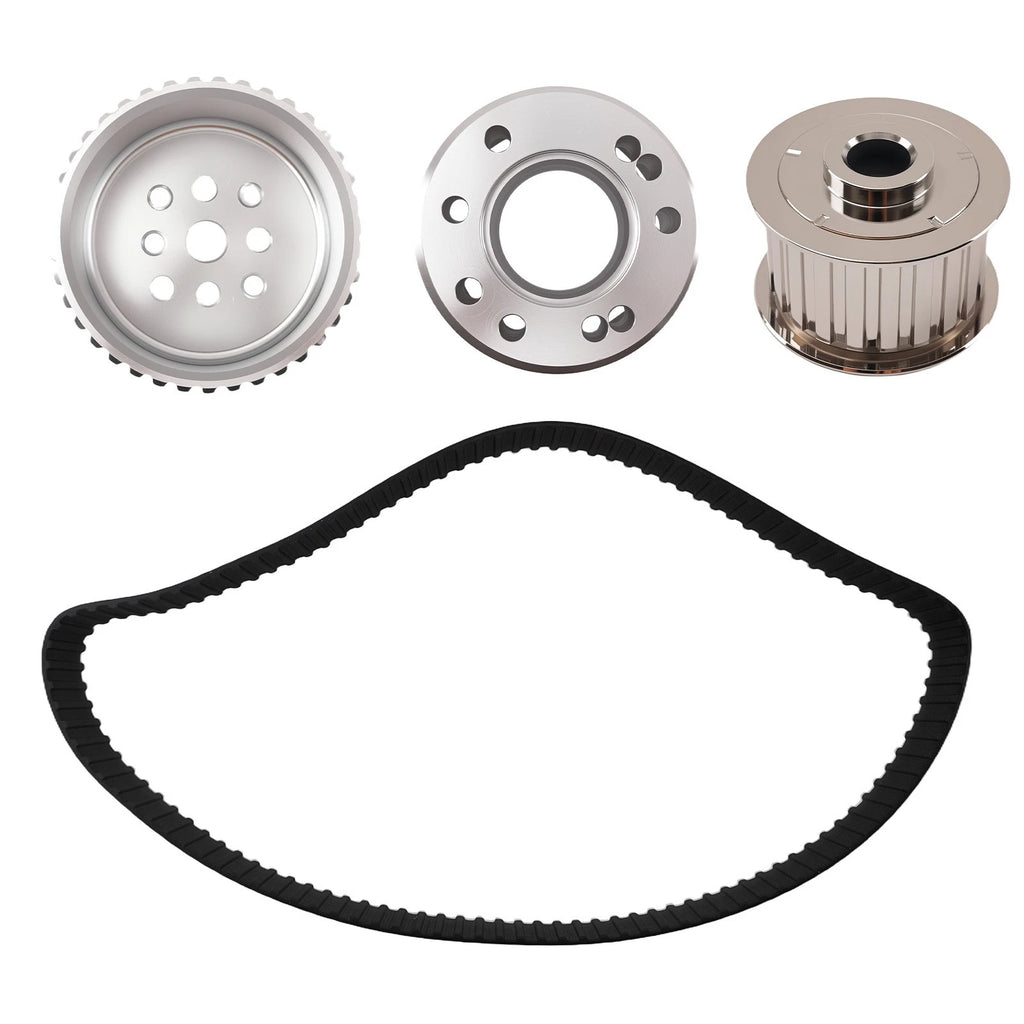 Cogged Belt Drive Pulley Kit with Belt for Ford 302 351C (Complete Set)