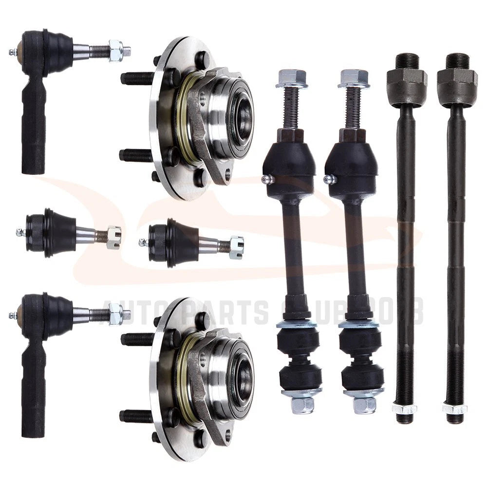 10pc Front Wheel Bearing & Hub Set for Dodge Ram 1500 (2002–2005)