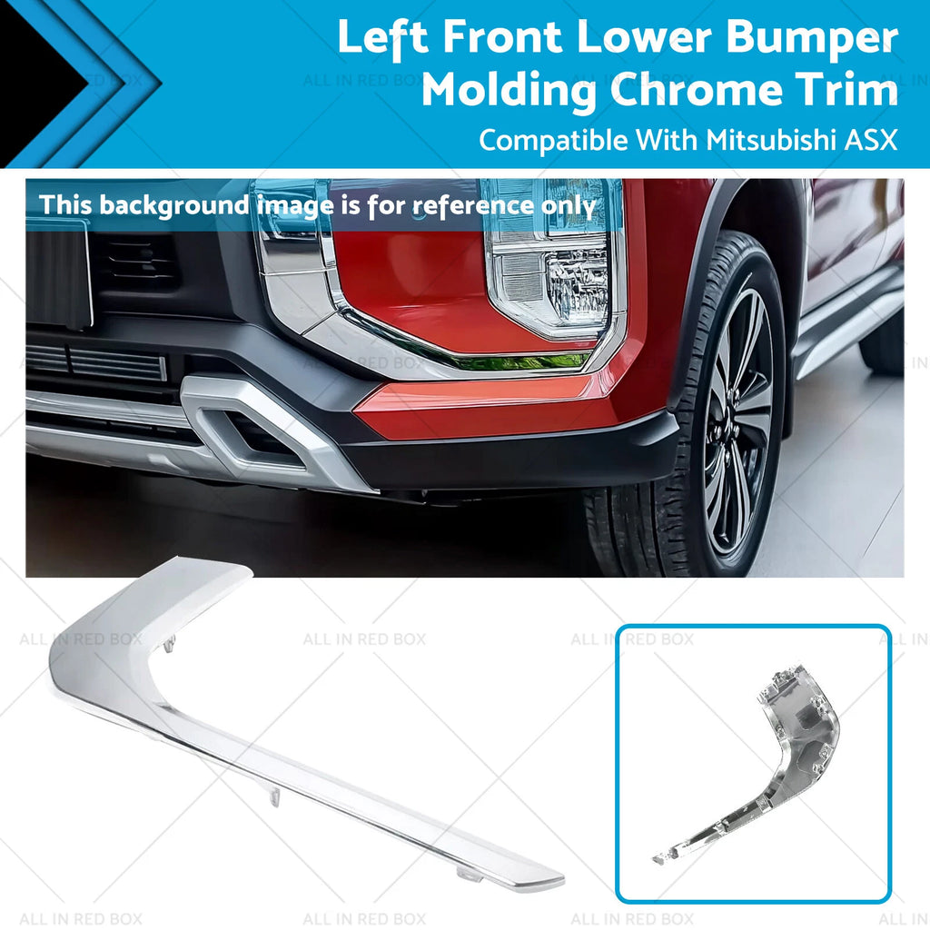 Left Front Lower Bumper Molding Chrome Trim for Mitsubishi ASX (2020–2021)