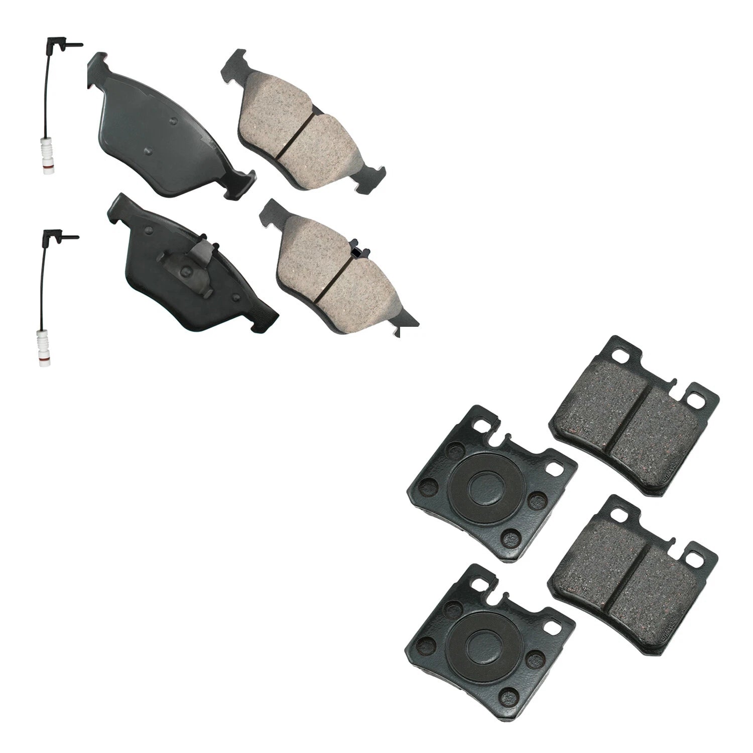 Akebono EURO Front & Rear Ceramic Brake Pad Kit for Mercedes W202 W210 (1998–2002)