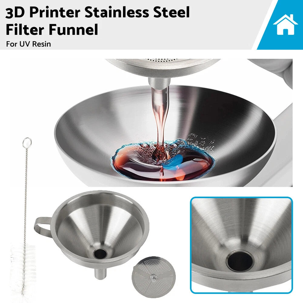 Stainless Steel Filter Funnel for 3D Printer UV Resin