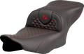 SADDLEMEN Roadsofa Seat for Motorcycle (w/o Backrest) - Dragon Scale Stitch
