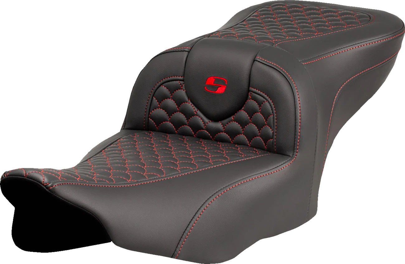 SADDLEMEN Roadsofa Seat for Motorcycle (w/o Backrest) - Dragon Scale Stitch