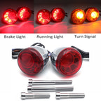 Red Rear LED Run Brake Turn Signal Indicator for Harley FXDB FXDWG (2002–2008)