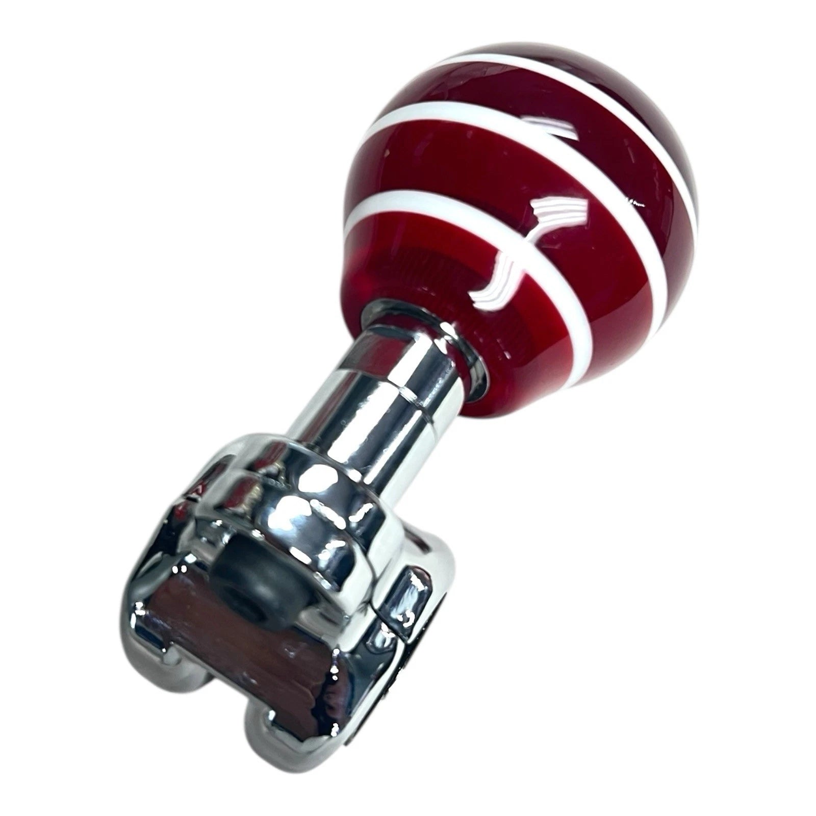 Steering Wheel Spinner Suicide Knob Red White Striped for Universal