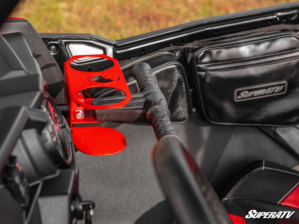 Grab Bar Cup Holder for Polaris RZR 900/1000 (See Fitment) - Red