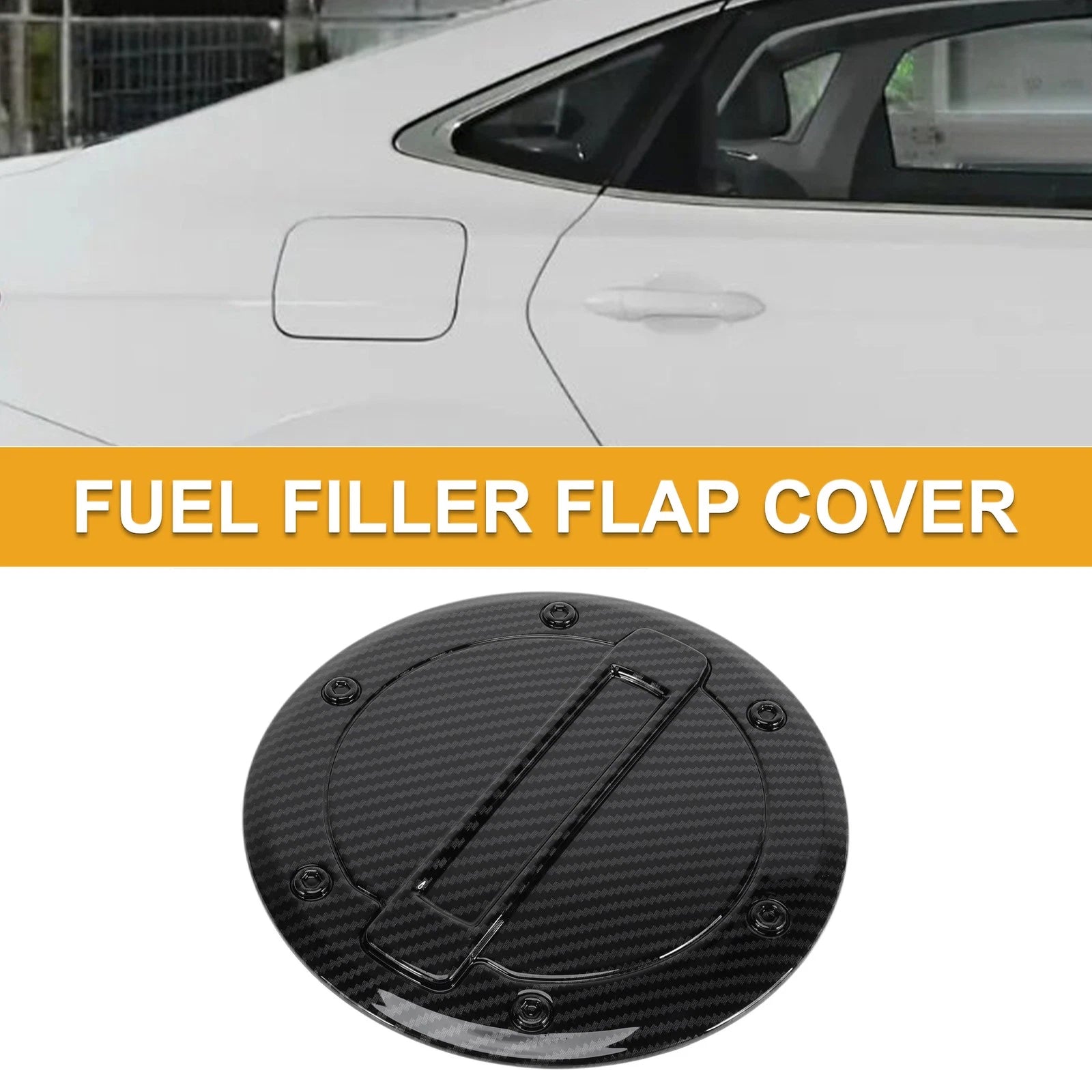 Fuel Tank Door Cap for Dodge Ram (2023–2025) Carbon Fiber Black