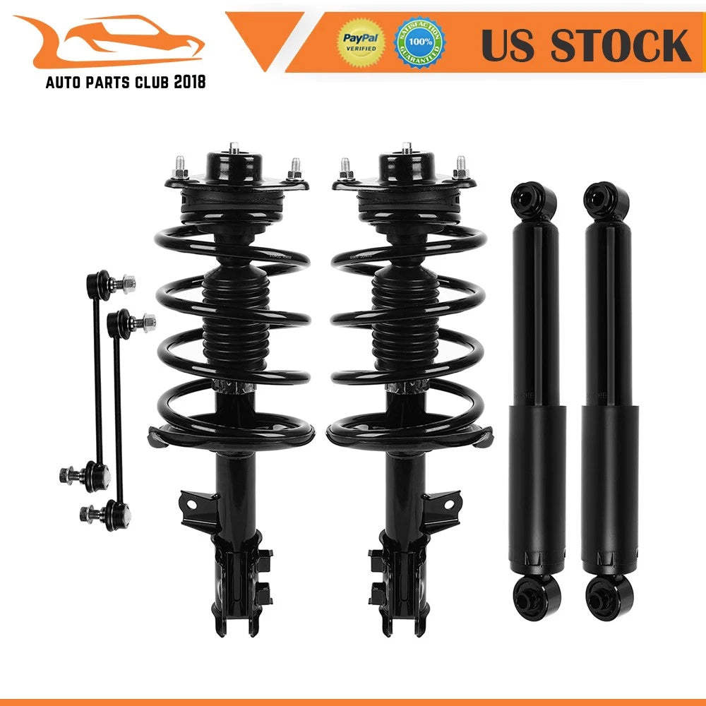Front Struts & Rear Shocks Kit for Kia Forte (2010–2013) w/Coil Spring & Sway Bars