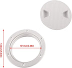 2X 4 Inch White ABS Marine Round Access Hatch Cover Non-Slip Deck Hatch