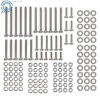 144 Pack 1/4 Stainless Steel Screws with Hex Bolts Nuts Kit 1/4-20