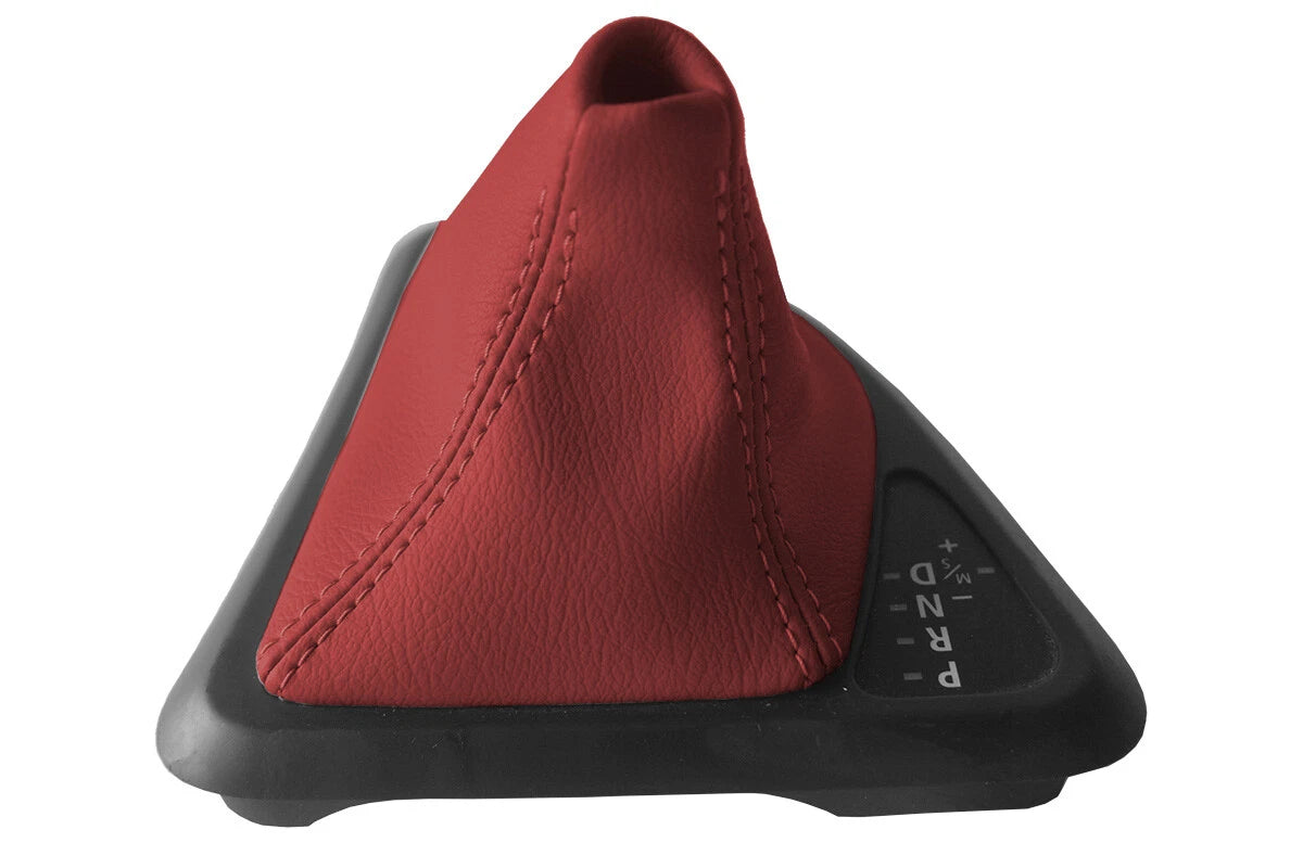 Leather Automatic Shift Boot Cover for BMW E81 E82 E87 (2004–2013) Red