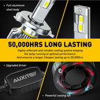 2X LED Headlight Bulbs for H4 9003 (80000LM, High/Low Beam)