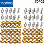 50Pcs Billet Aluminum Fender Bumper Washer Bolt Dress Up Kit for JDM Vehicles