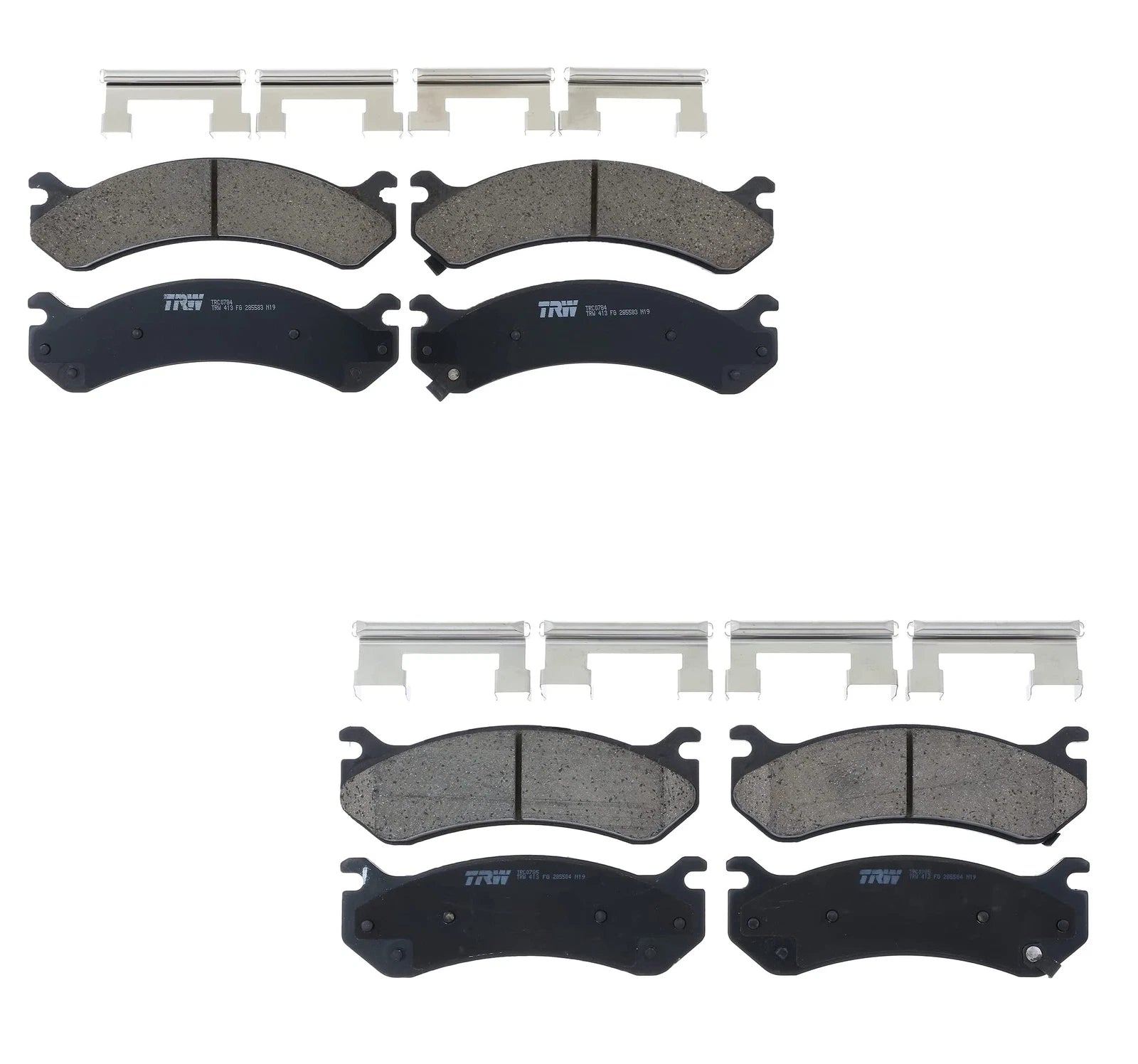 Set of 4 TRW Pro Ceramic Brake Pads for Chevrolet GMC Hummer H2 (2003–2009)