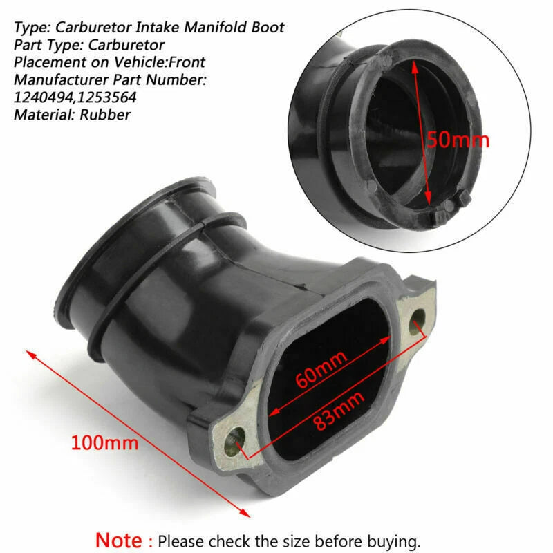Rubber Throttle Body Intake Manifold Boot for Polaris Sportsman 800 EFI (2003–2008)