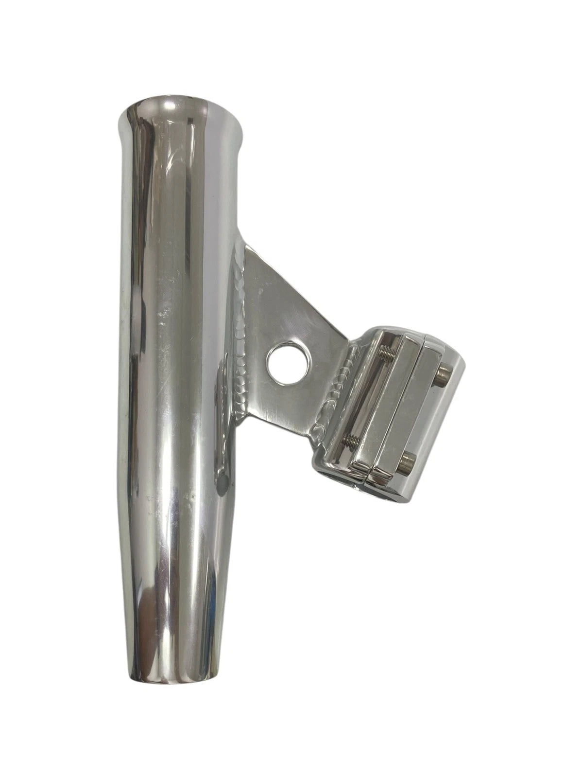 Tigress Silver Aluminum Rod Holder for 1.5" OD Pipe (Fixed Angled Mount)