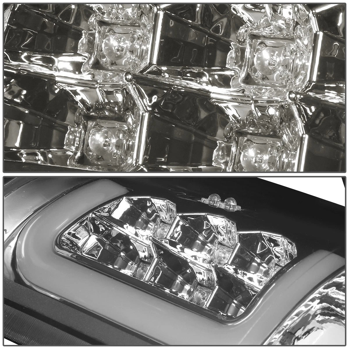 LED C-Tube Tail Brake Light Lamps Smoked for Dodge Ram 1500 2500 3500 (1994–2002)