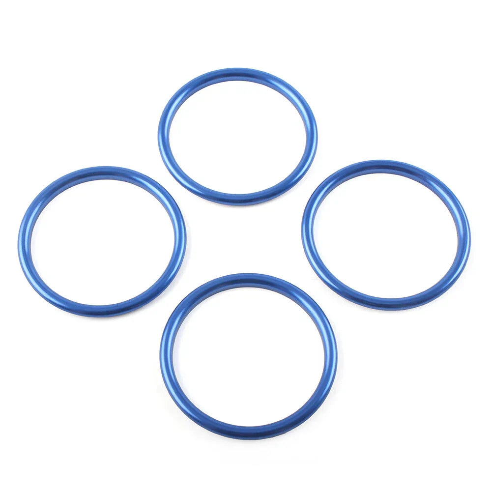 Air Condition Vent Outlet Inner Ring Trim for Audi A1 S1 2010-2018 Blue 4 x Pcs