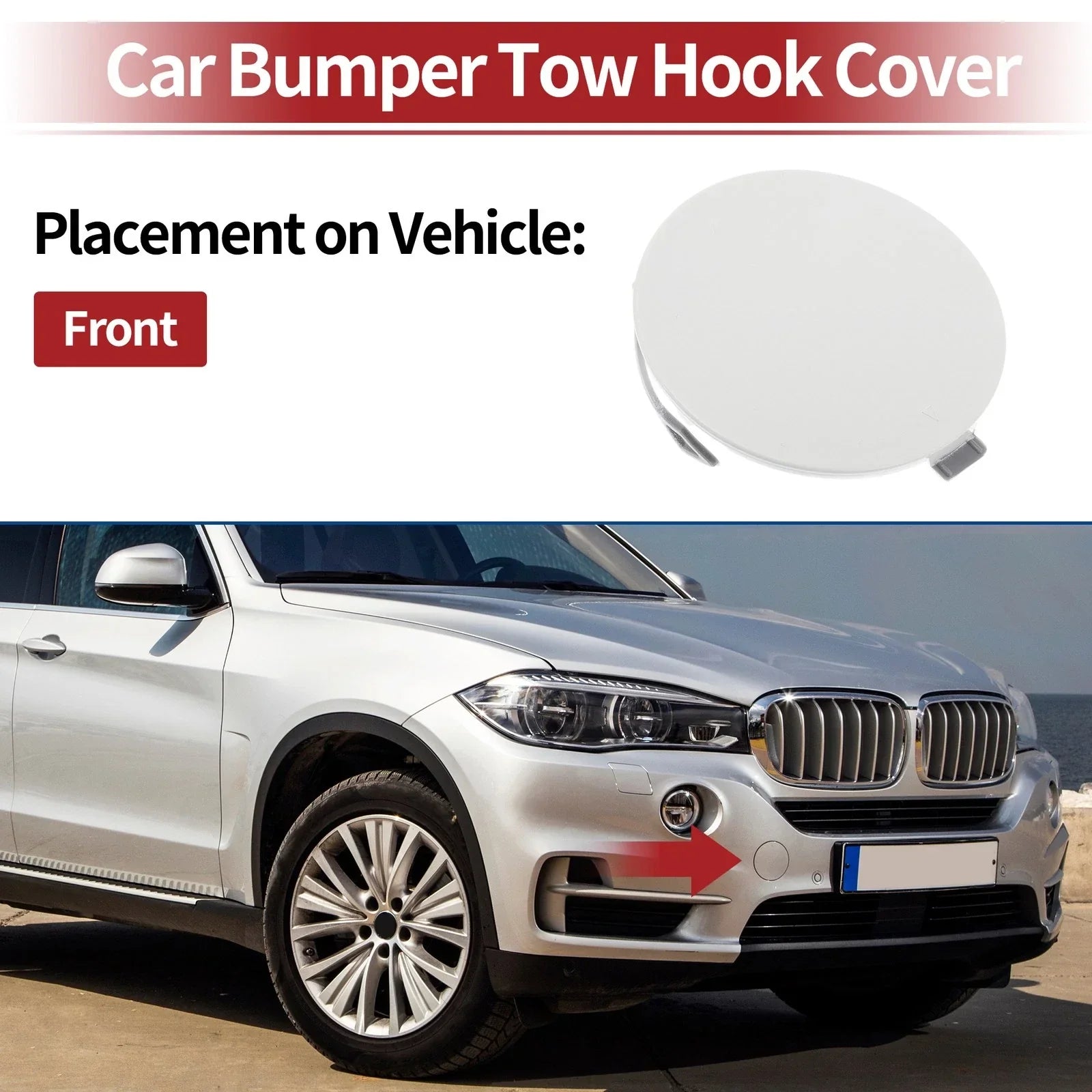 Front Car Bumper Tow Hook Cover for BMW X5 (2014-2018)
