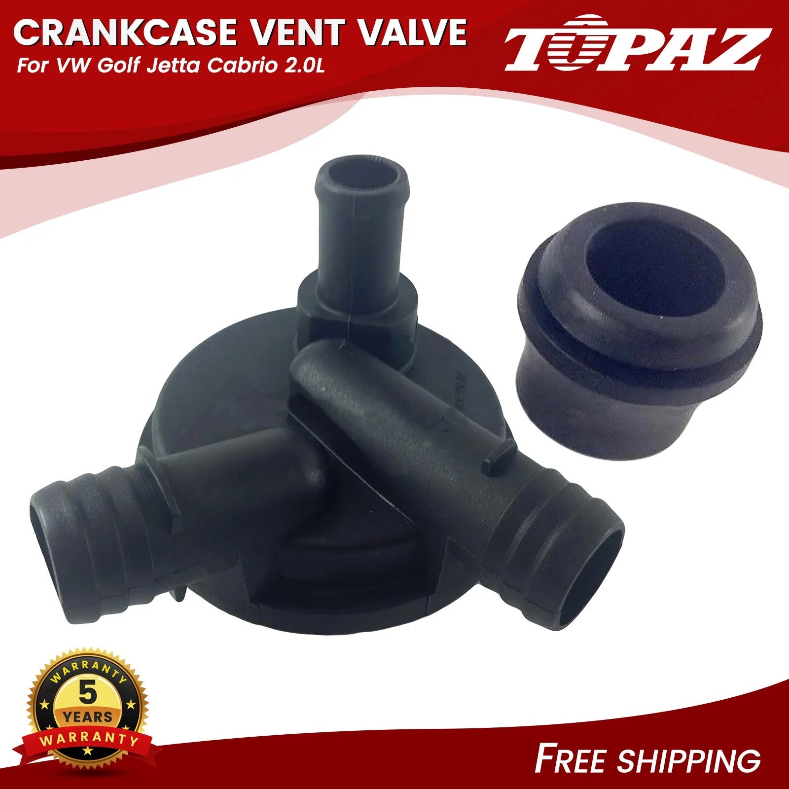 Crankcase Vent Valve PCV with Grommet for VW Golf Jetta Passat 