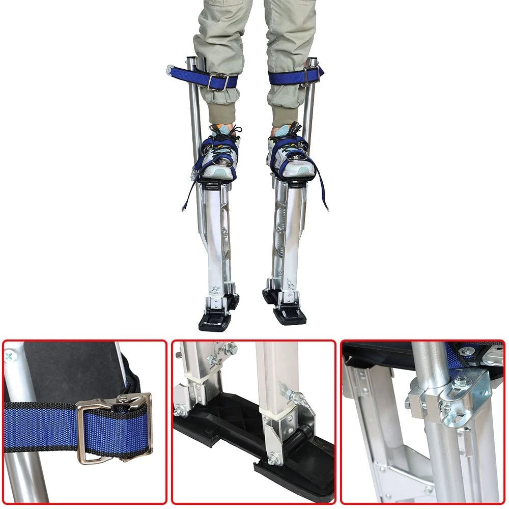 Set of 2 Aluminum Drywall Painting Stilts for Painters (24" - 40")